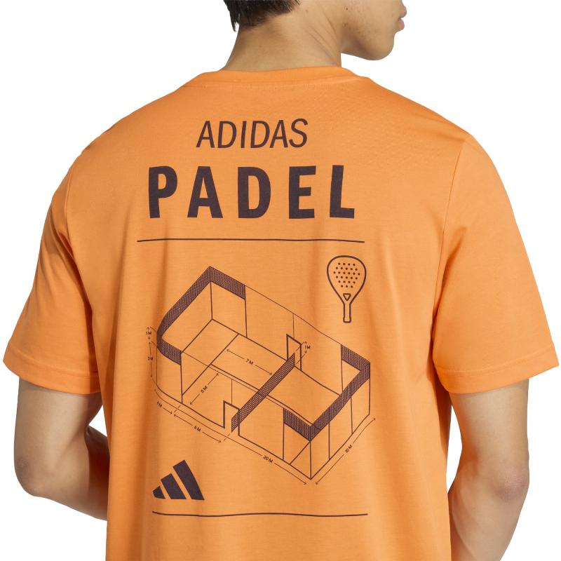 Camiseta Adidas Padel Graphic Naranja