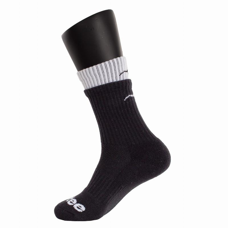 Calcetines Softee Doble Negro Blanco 1 Par