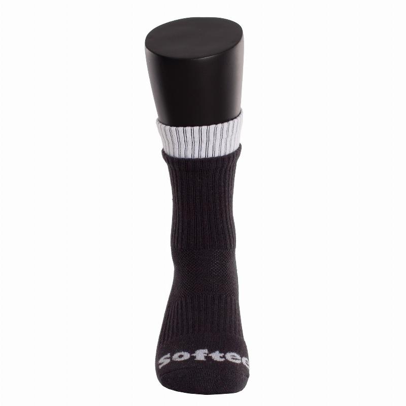 Calcetines Softee Doble Negro Blanco 1 Par