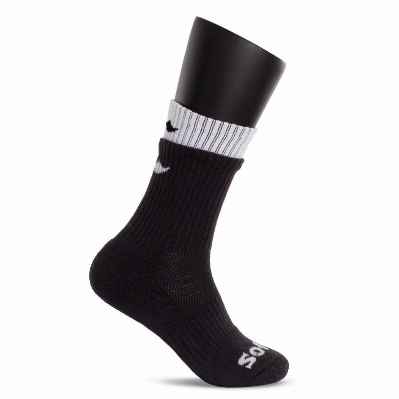 Calcetines Softee Doble Negro Blanco 1 Par