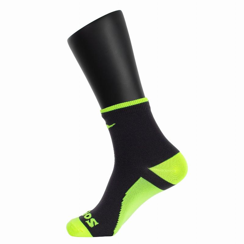 Calcetines Softee Media CaÃ±a Negro Amarillo Fluor 1 Par