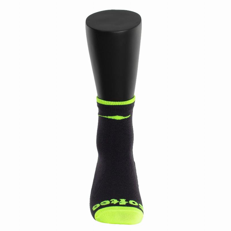 Calcetines Softee Media CaÃ±a Negro Amarillo Fluor 1 Par