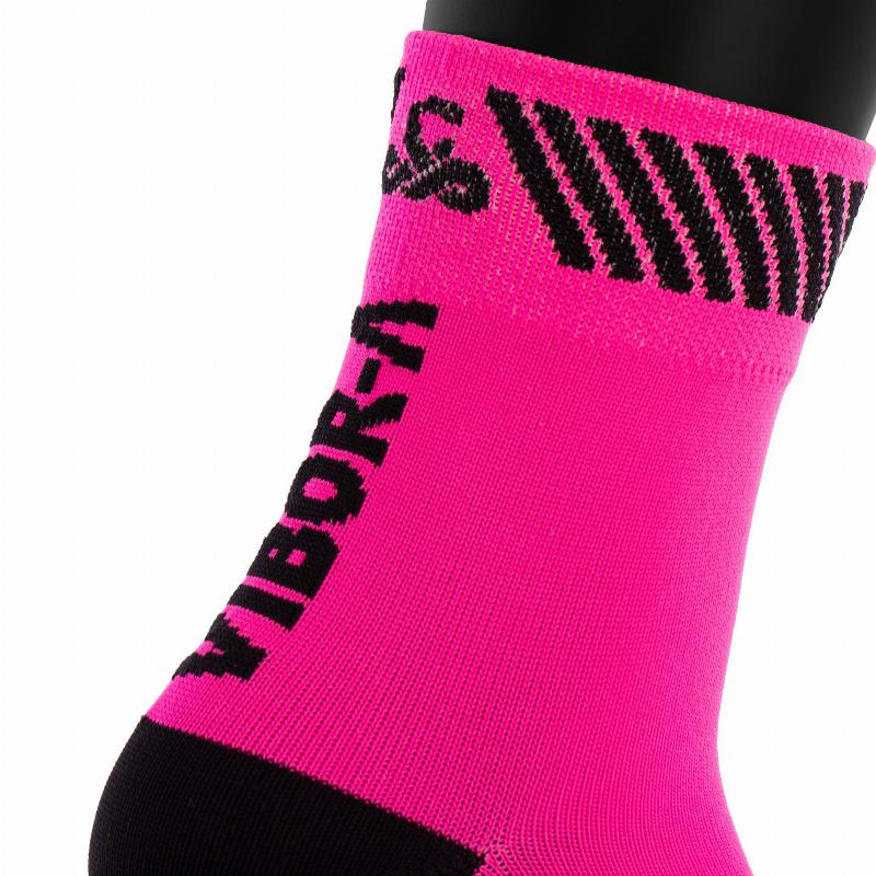 Calcetines Vibora Kait CaÃ±a Media Rosa Negro 1 Par