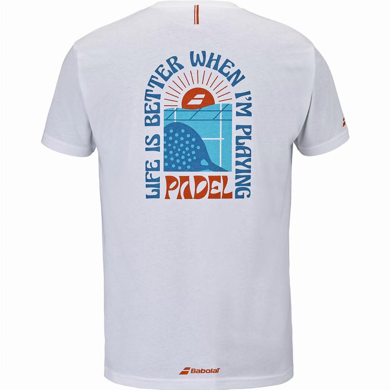 Camiseta Babolat Perf Cotton Blanco