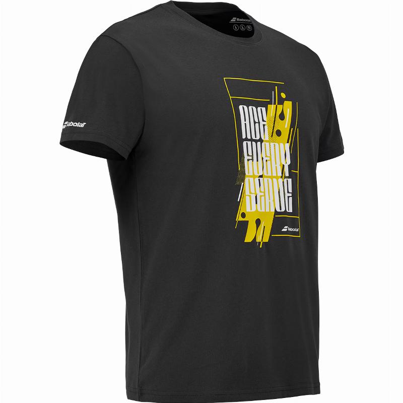Camiseta Babolat Exercise Message Negro