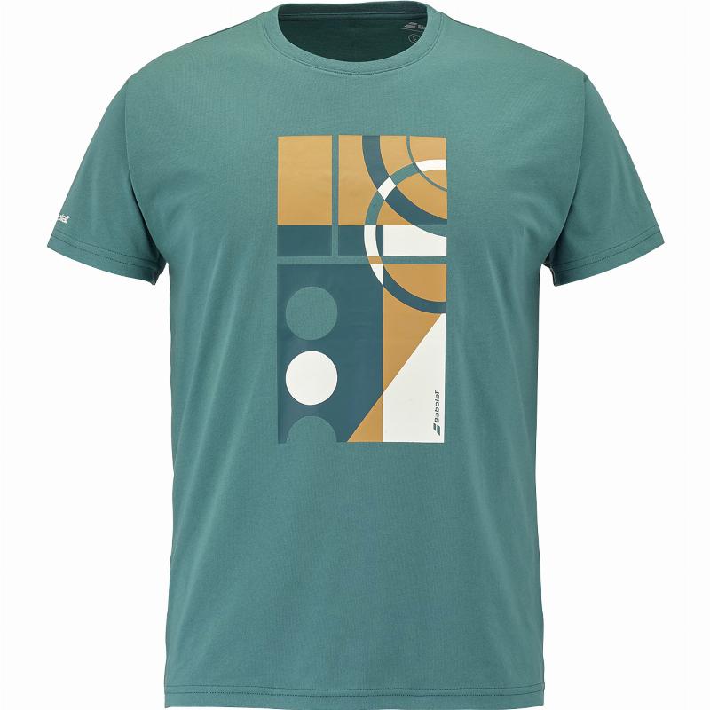 Camiseta Babolat Exercise Message Verde Intenso