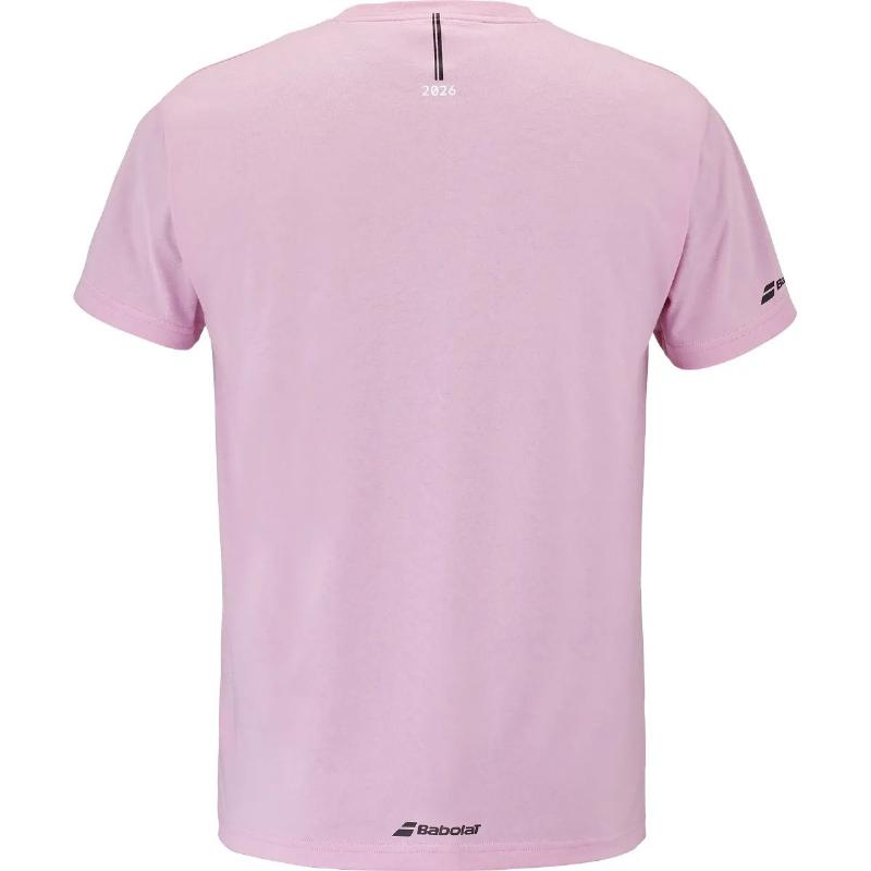 Camiseta Babolat Exercise Message Rosa