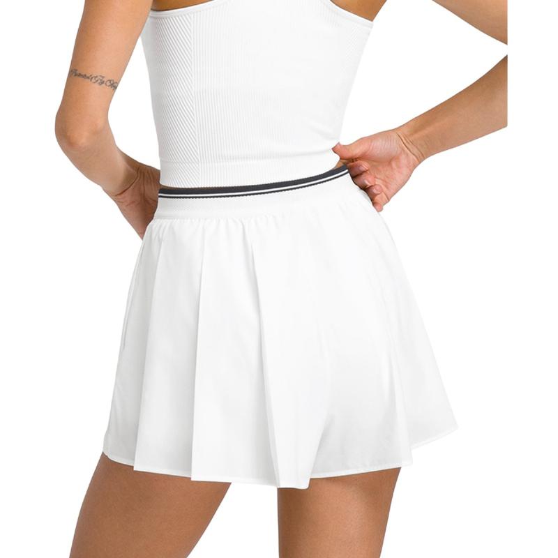 Short Wilson Velocity Pleated Blanco Mujer