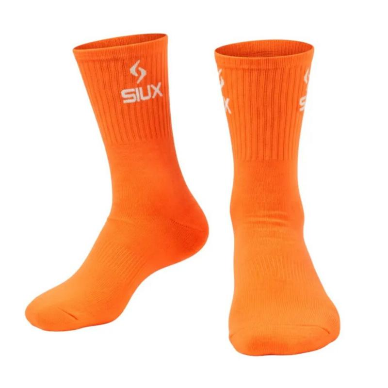 Calcetines Siux Groove CaÃ±a Alta Naranja Blanco 2 Pares