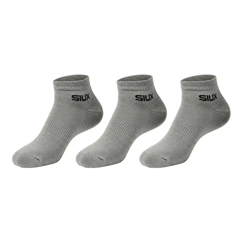 Calcetines Siux Basic 26 CaÃ±a Corta Gris 3 Pares