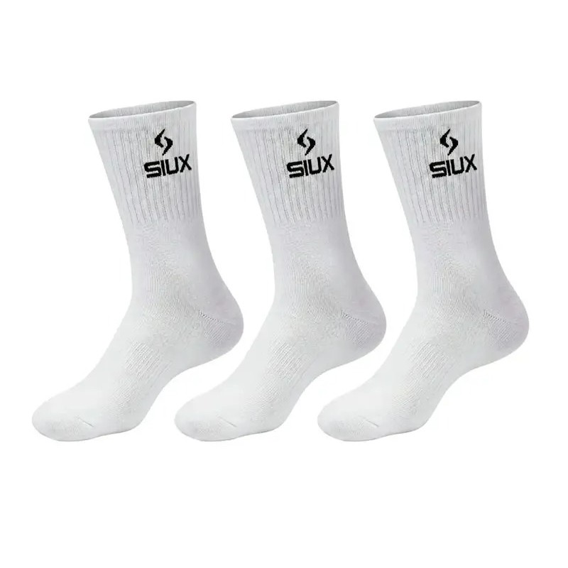 Calcetines Siux Basic 26 CaÃ±a Alta Blanco 3 Pares