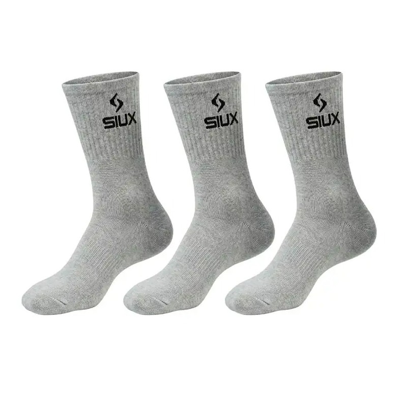 Calcetines Siux Basic 26 CaÃ±a Alta Gris 3 Pares