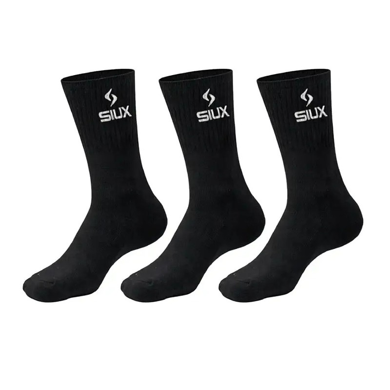 Calcetines Siux Basic 26 CaÃ±a Alta Negro 3 Pares