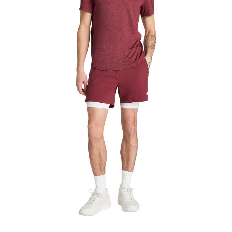 Short Wilson Tenis Volley 6 Rojo Oscuro
