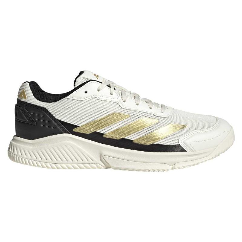 Zapatillas Adidas Courtquick Padel Blanco Oro Negro