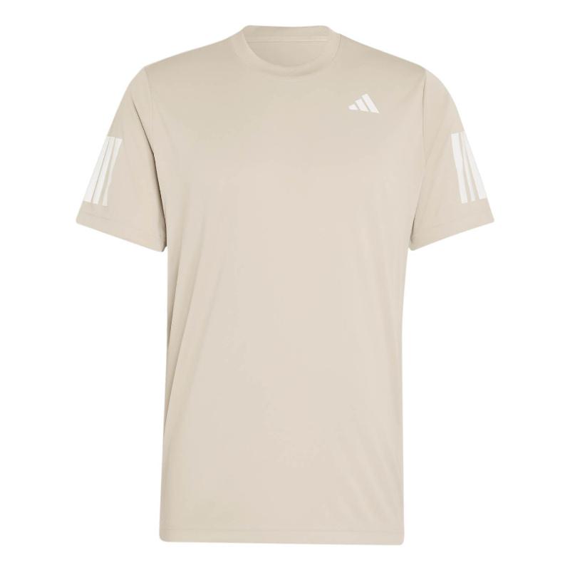 Camiseta Adidas Club 3 Stripes Beige