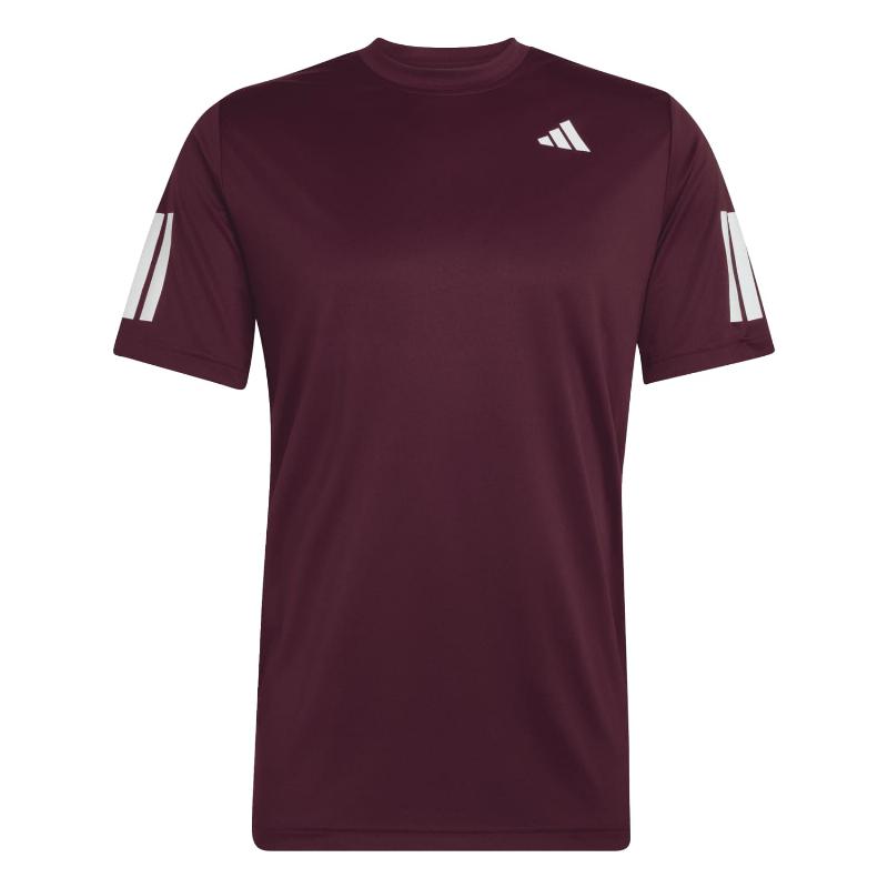 Camiseta Adidas Club 3 Stripes Marron