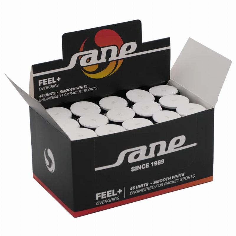 Caja Overgrips Sane Feel Lisos Blanco 45 Unidades