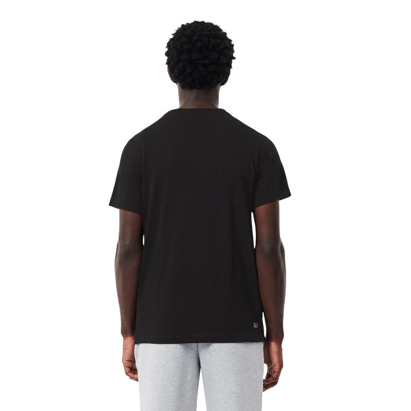 Camiseta Lacoste Sport Negro Blanco