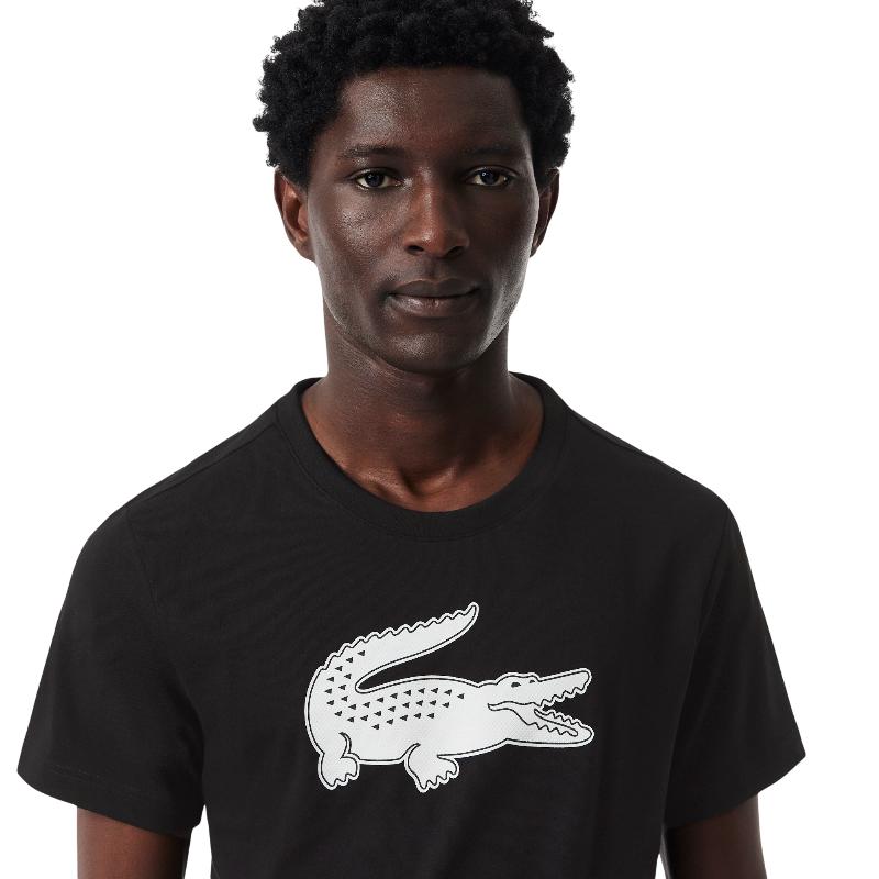 Camiseta Lacoste Sport Negro Blanco