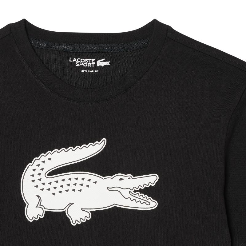 Camiseta Lacoste Sport Negro Blanco