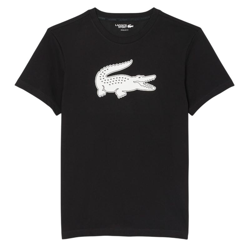 Camiseta Lacoste Sport Negro Blanco