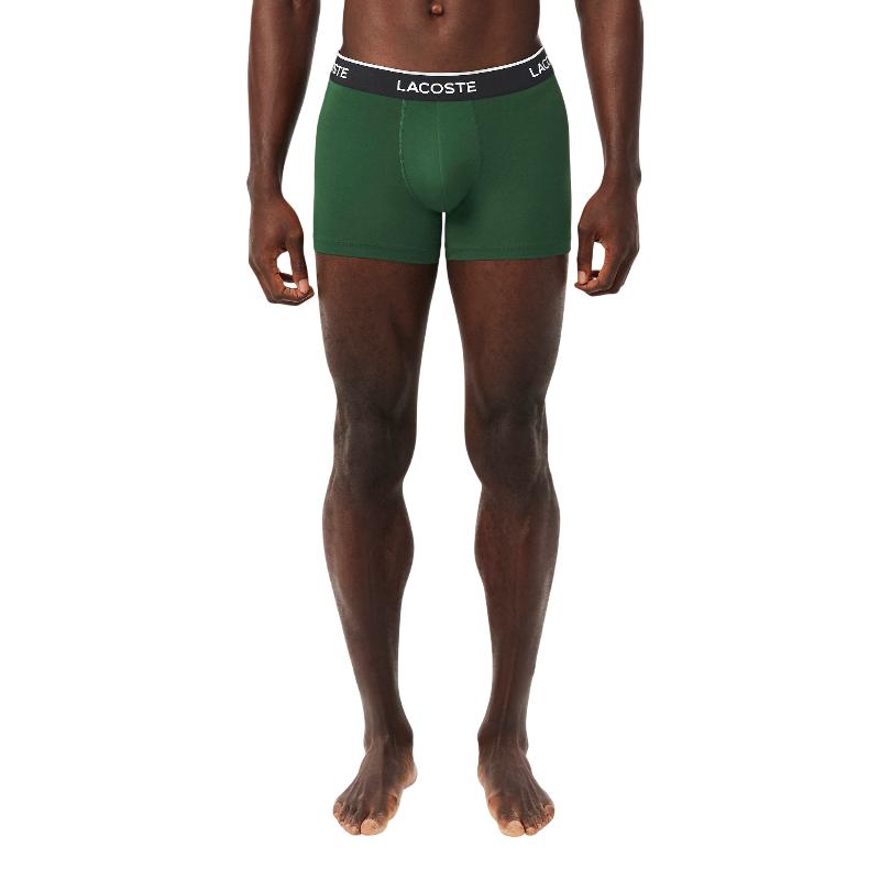 Boxers Lacoste Microfibra Verde Blanco Negro 3 Unidades