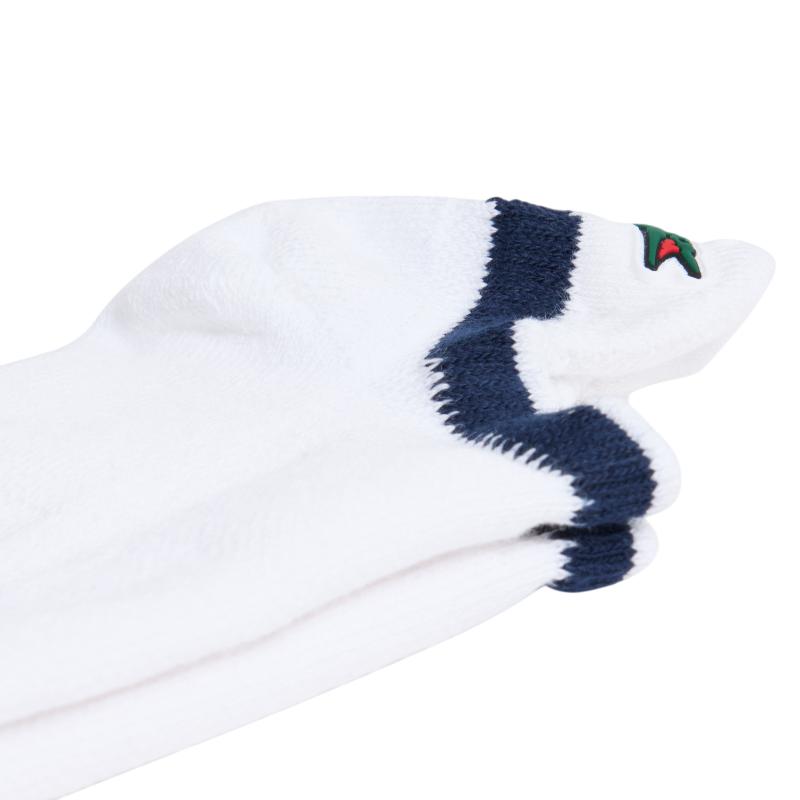 Calcetines Lacoste Tech Corte Bajo Blanco Azul Marino 1 Par