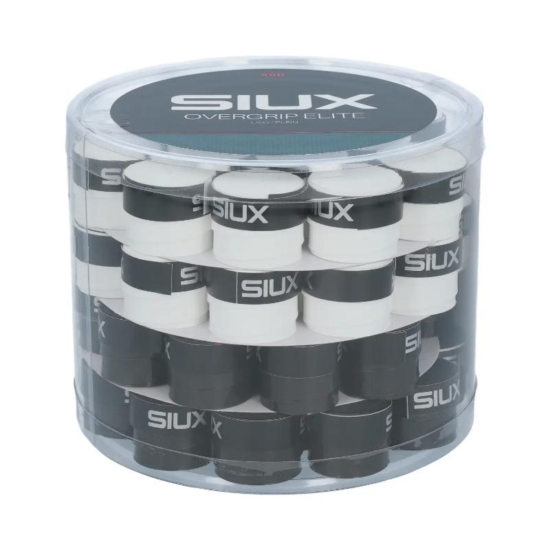 Tambor Overgrips Siux Elite Blanco Negro 60 Unidades