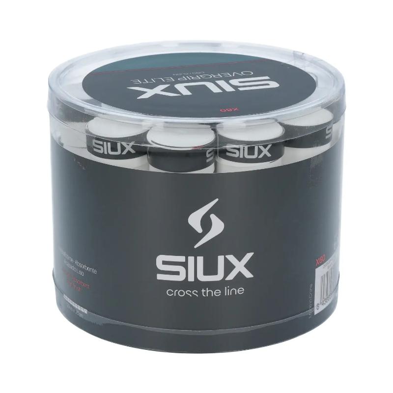 Tambor Overgrips Siux Elite Blanco Negro 60 Unidades