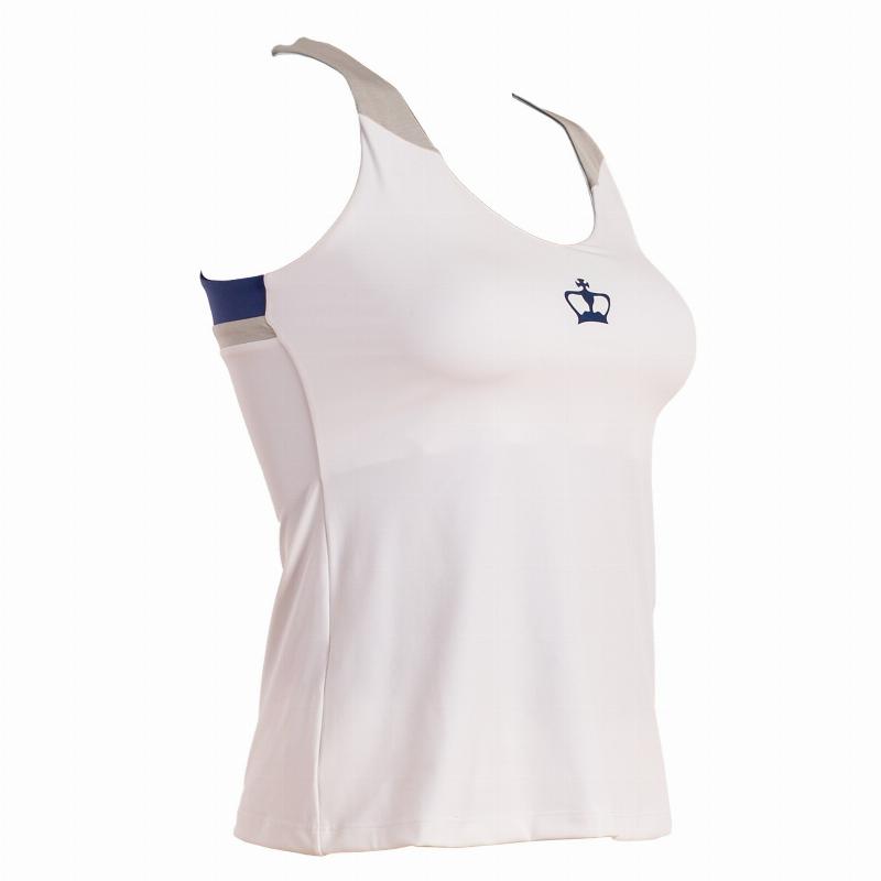 Camiseta Black Crown Naxos Blanco Gris Azul Mujer