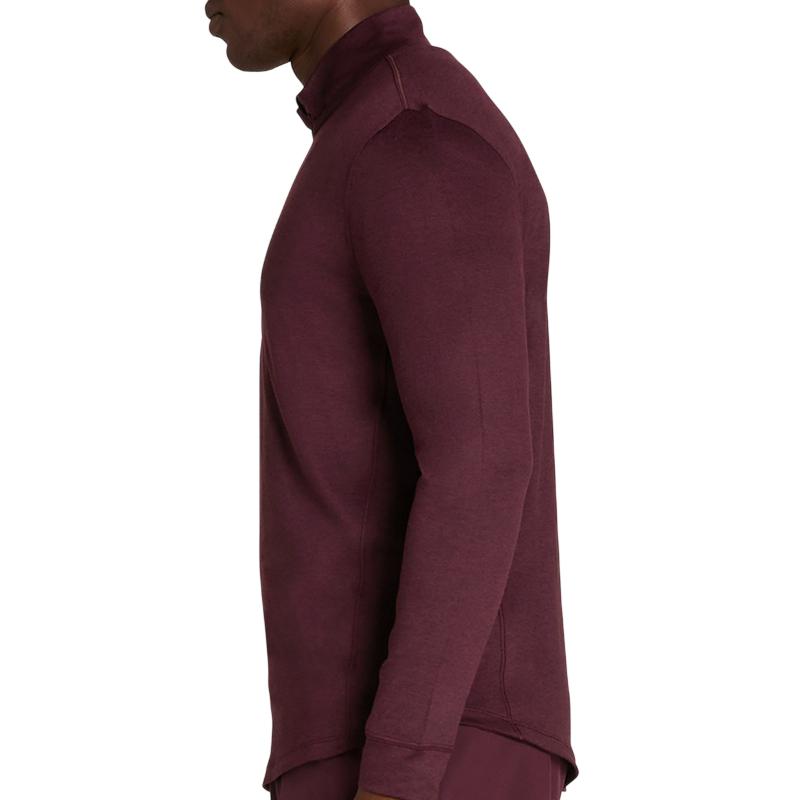 Camiseta Manga Larga Wilson Everyday Performance Half Zip Rojo Oscuro