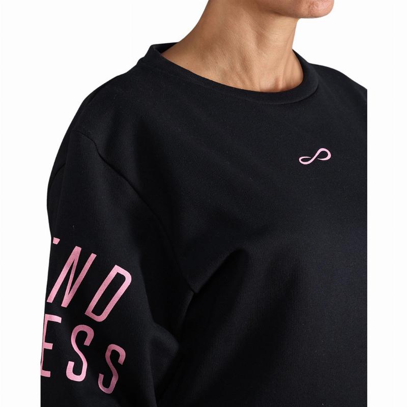Sudadera Endless Swell Negro Rosa