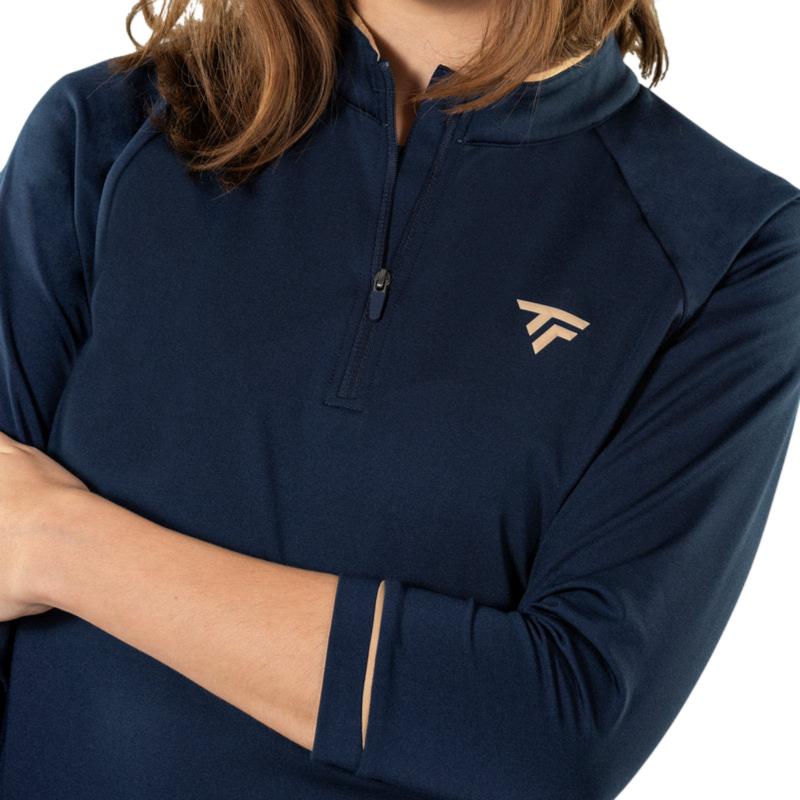 Sudadera Tecnifibre Thermo Zip Azul Marino Mujer